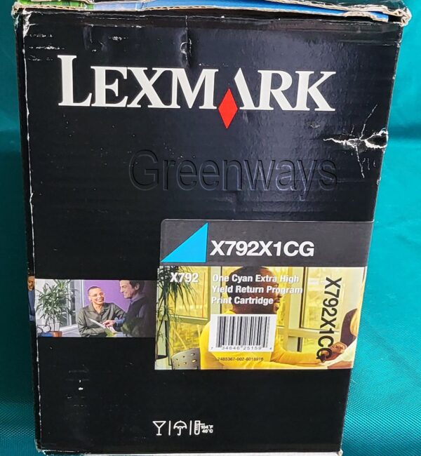 Genuine X792X1CG Lexmark Extra High Yield Print Cartridge Cyan X792