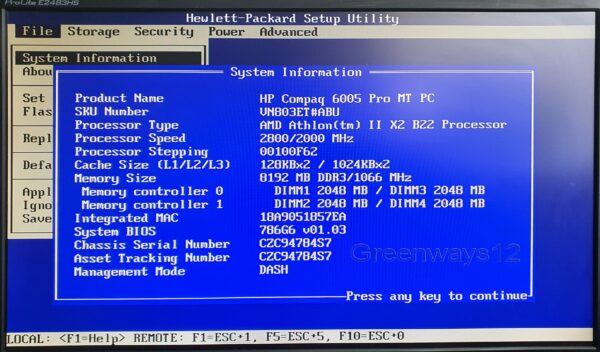 HP Compaq 6005 Pro MT AMD Athlon II X2 8GB Memory No Hard Drive - Image 5